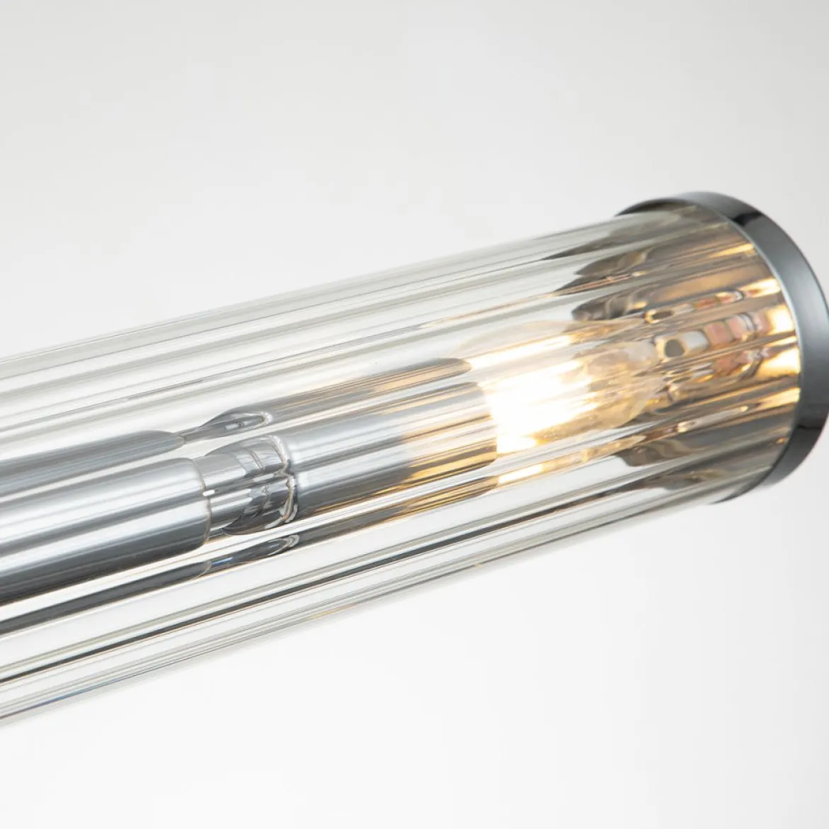 Elstead Lighting Azores Wandleuchte 4-Light Chrom poliert Klarglas 69cm IP44