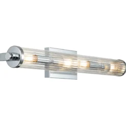 Elstead Lighting Azores Wandleuchte 4-Light Chrom poliert Klarglas 69cm IP44
