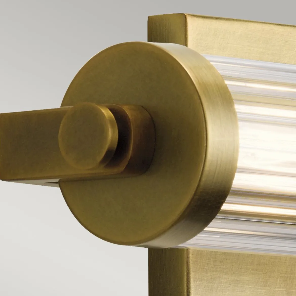 Elstead Lighting Azores Wandleuchte 2-Light Messing Klarglas 41cm IP44