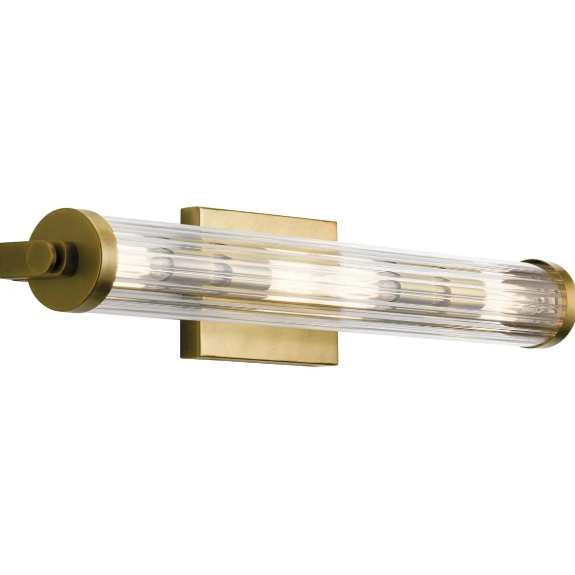 Elstead Lighting Azores Wandleuchte 4-Light Messing Klarglas 69cm IP44
