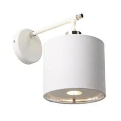 Elstead Lighting Balance 1-Light Wandleuchte 1-flammig Weiss Nickel E27