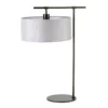 Elstead Lighting Balance 1-Light Tischleuchte  1-flammig Dunkelbraun Grau 65cm E27