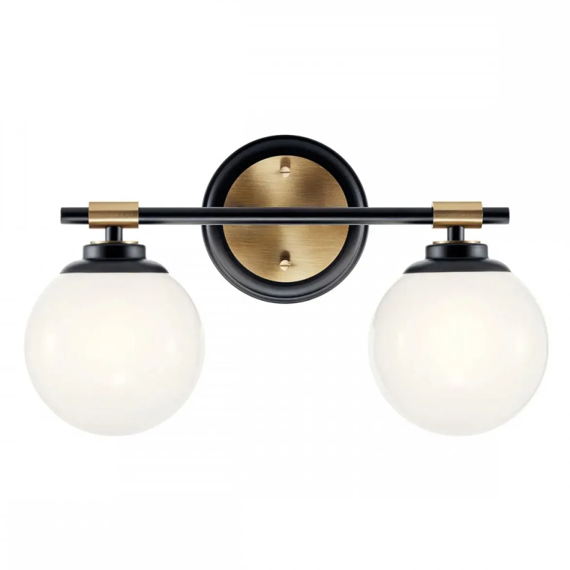 Elstead Lighting Benno Wandleuchte 2-flammig Schwarz Champagnerbronze
