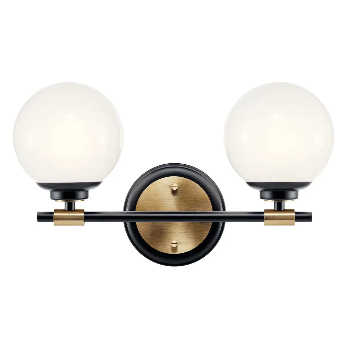Elstead Lighting Benno Wandleuchte 2-flammig Schwarz Champagnerbronze