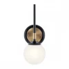 Elstead Lighting Benno Wandleuchte 1-flammig Schwarz Champagnerbronze
