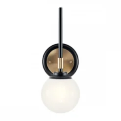 Elstead Lighting Benno Wandleuchte 1-flammig Schwarz Champagnerbronze