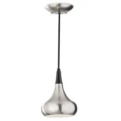 Elstead Lighting Beso 1-Light Mini Pendelleuchte Stahl gebürstet 24cm E27