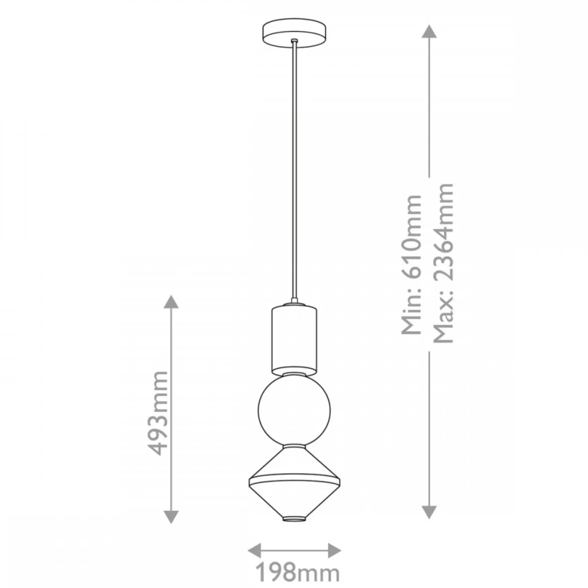 Elstead Lighting Bijou LED Pendelleuchte Nickel Gebürstet 3000K