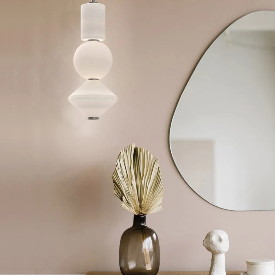 Elstead Lighting Bijou LED Pendelleuchte Nickel Gebürstet 3000K