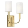 Elstead Lighting Brianna 2-Light Wandleuchte 2-flammig Messing E14