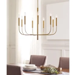 Elstead Lighting Brianna 9-Light Kronleuchter 9-flammig Messing E14