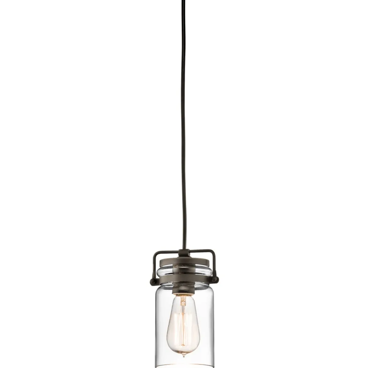 Elstead Lighting Brinley 1-Light Pendelleuchte Mini 1-flammig E27 Alt Bronze