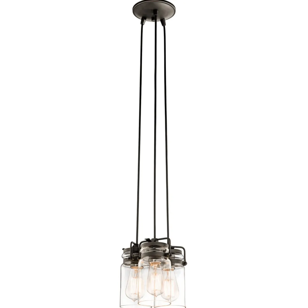 Elstead Lighting Brinley 3-Light Pendelleuchte 3-flammig E27 Alt Bronze