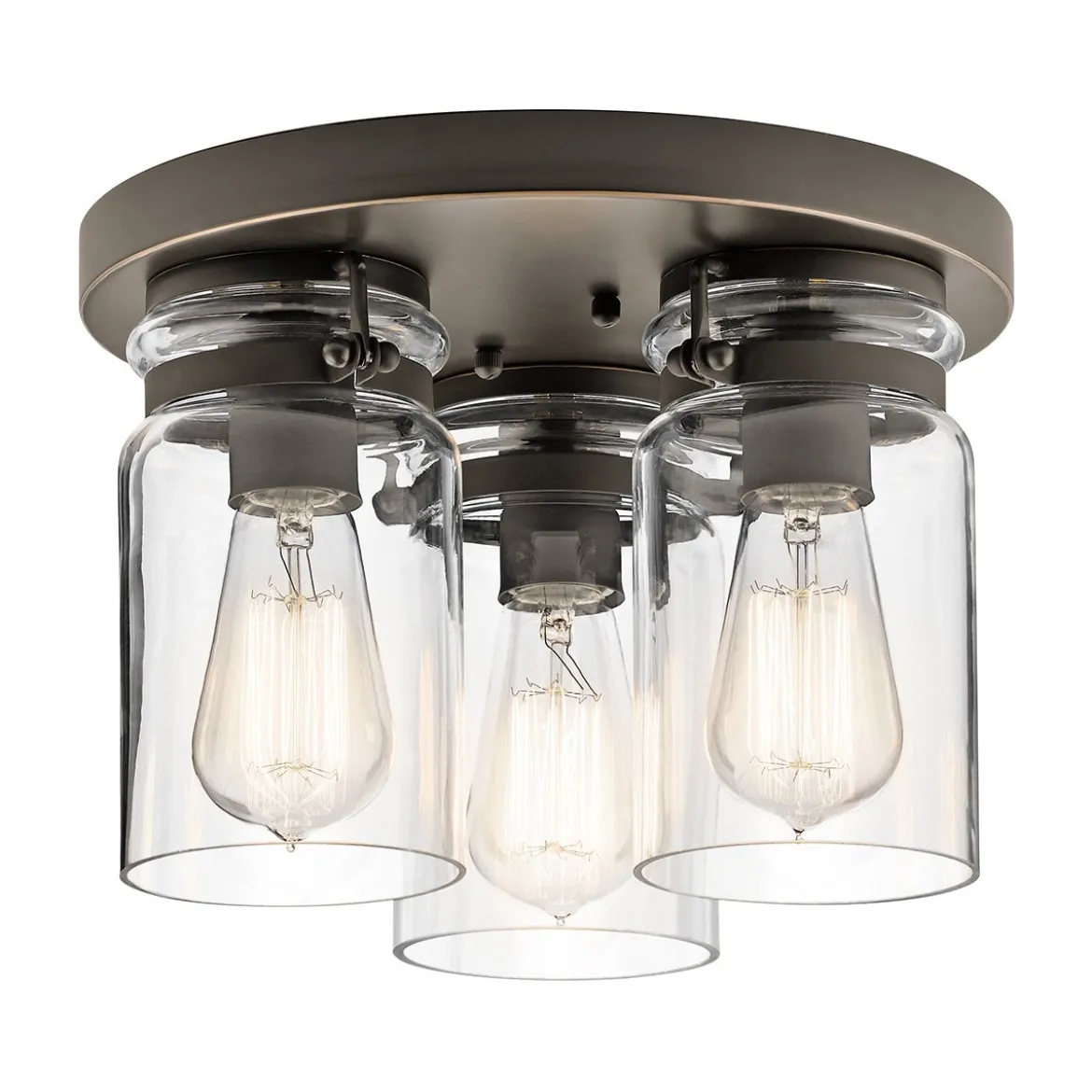 Elstead Lighting Brinley 3-Light Deckenleuchte 3-flammig E27 Alt Bronze