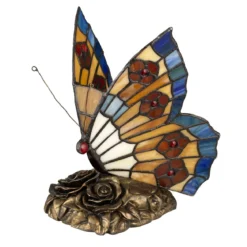 Elstead Lighting Butterfly Animal Tischleuchte Tiffany-Stil Bronze G9