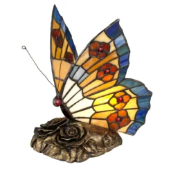 Elstead Lighting Butterfly Animal Tischleuchte Tiffany-Stil Bronze G9