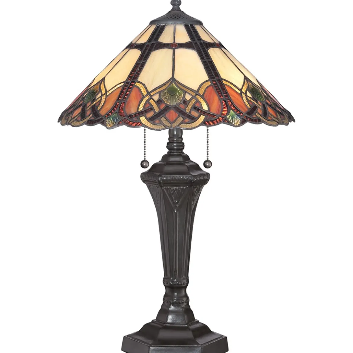 Elstead Lighting Cambridge Tischleuchte 2-Light Tiffany-Stil Bronze E27