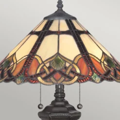 Elstead Lighting Cambridge Tischleuchte 2-Light Tiffany-Stil Bronze E27