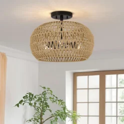 Elstead Lighting Casablanca Deckenleuchte 3-flammig Bronze Natur