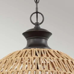 Elstead Lighting Casablanca Pendelleuchte 3-flammig Bronze Natur