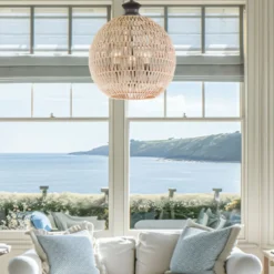 Elstead Lighting Casablanca Pendelleuchte 3-flammig Bronze Natur