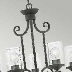 Elstead Lighting Casa Kronleuchter 5-Light Schwarz Klarglas E27