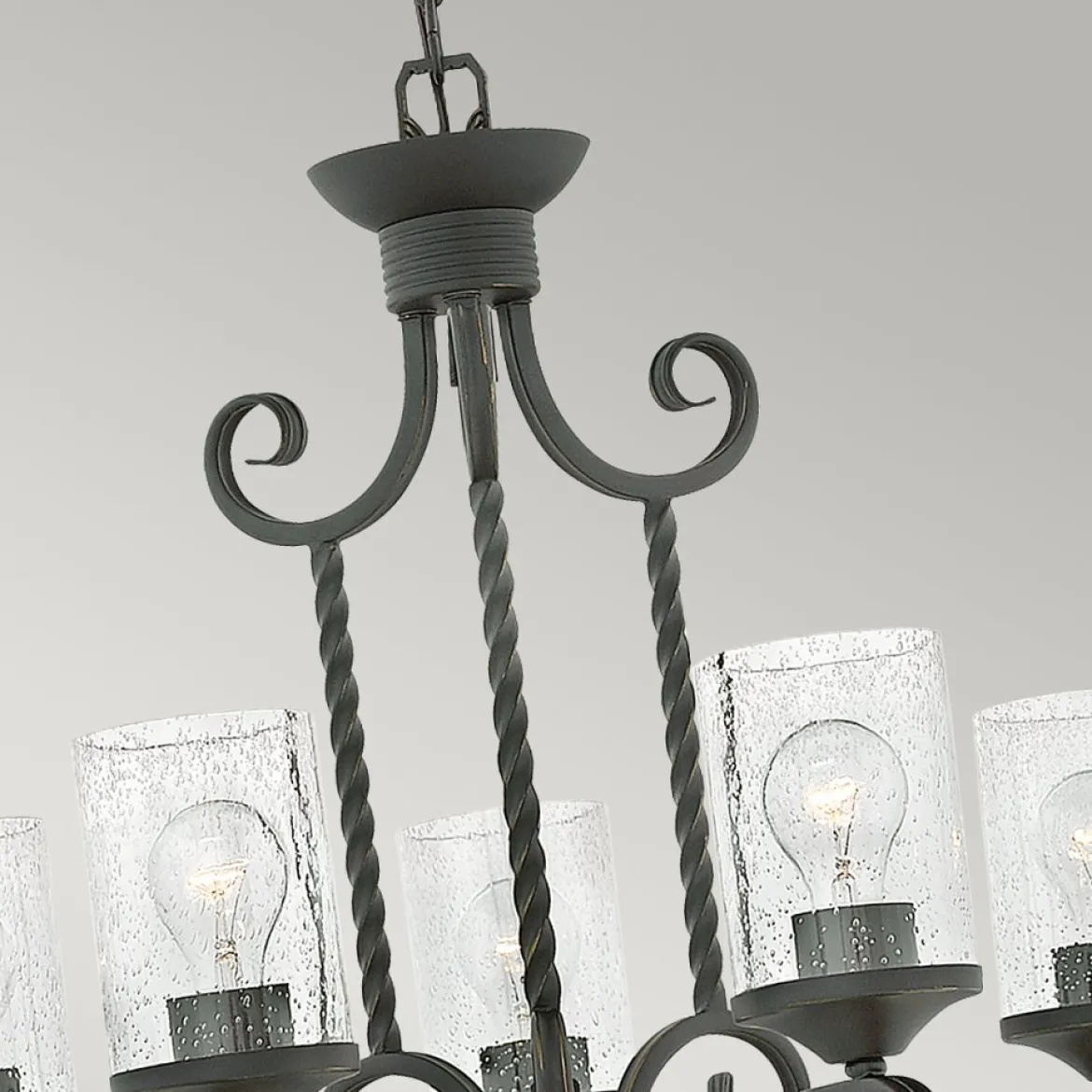 Elstead Lighting Casa Kronleuchter 5-Light Schwarz Klarglas E27