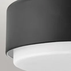 Elstead Lighting Cedric Flush Small Mount Deckenleuchte Schwarz