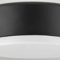 Elstead Lighting Cedric Flush Small Mount Deckenleuchte Schwarz