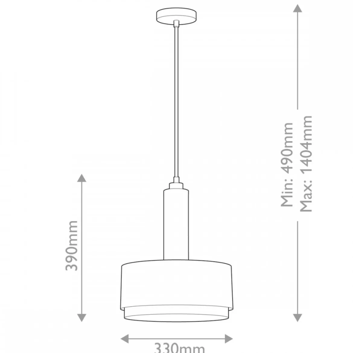 Elstead Lighting Cedric Pendelleuchte mittelgroß Schwarz