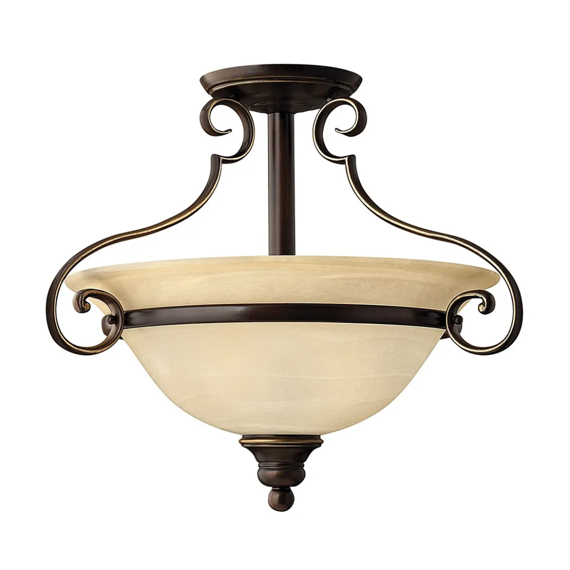 Elstead Lighting Cello Deckenleuchte 2-Light Semi-Flush Bronze antik E27