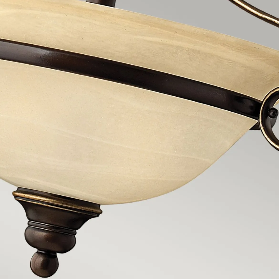 Elstead Lighting Cello Deckenleuchte 2-Light Semi-Flush Bronze antik E27