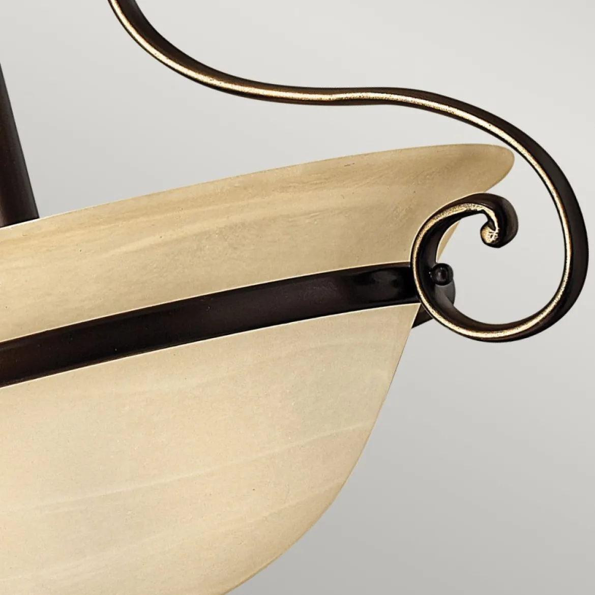 Elstead Lighting Cello Deckenleuchte 2-Light Semi-Flush Bronze antik E27