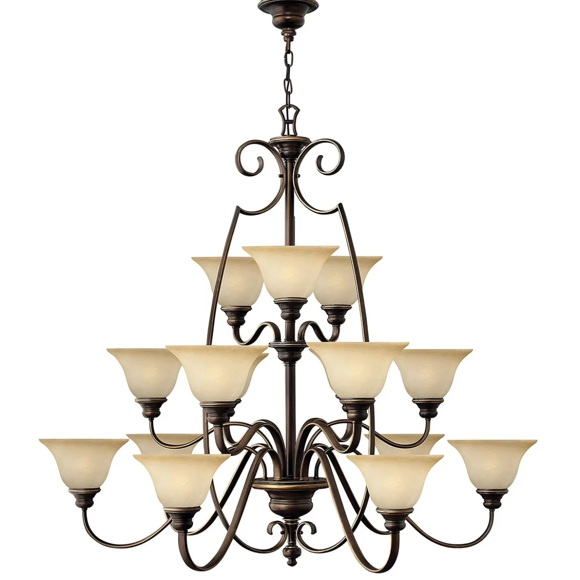 Elstead Lighting Cello Kronleuchter 15-Light E27 Bronze antik