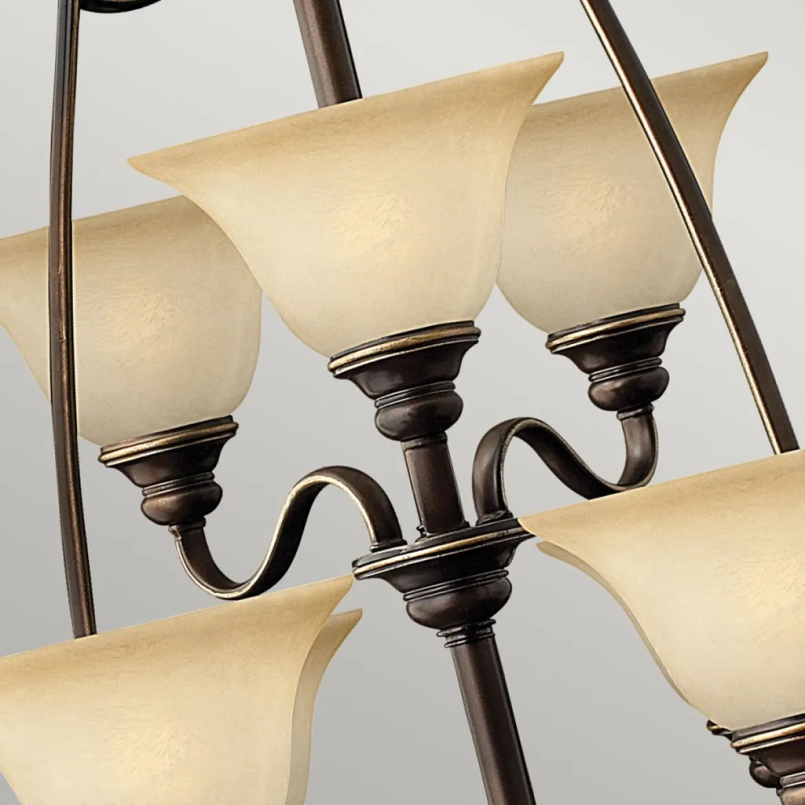 Elstead Lighting Cello Kronleuchter 15-Light E27 Bronze antik