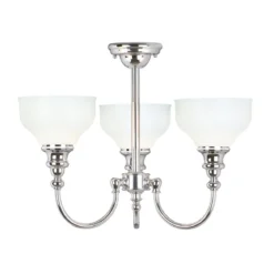 Elstead Lighting Cheadle 3-Light Kronleuchter 3-flammig IP44 Chrom poliert