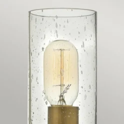Elstead Lighting Collier 1-Light Wandleuchte Heritage Brass Saatglas E27
