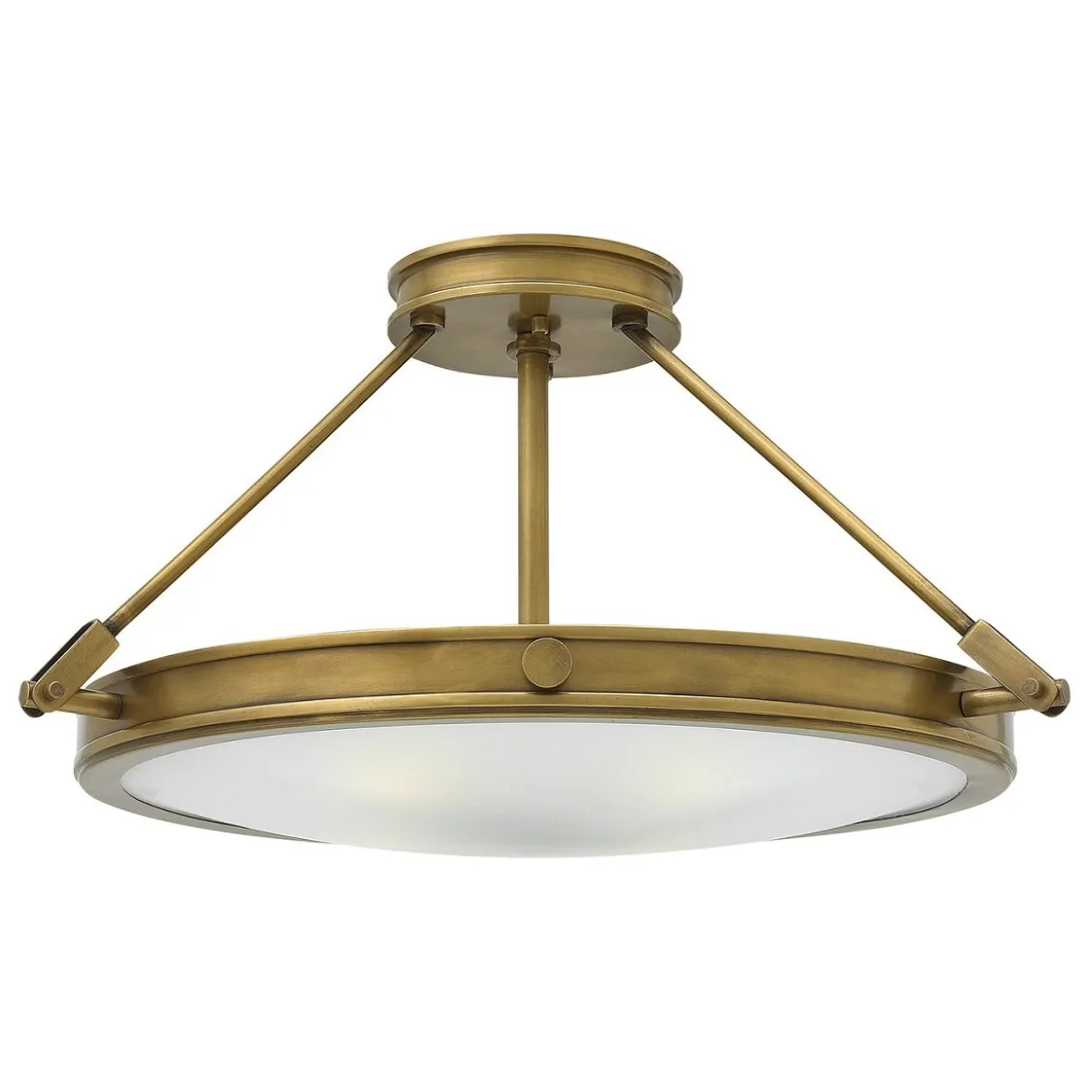 Elstead Lighting Collier 4-Light Large Semi-Flush Deckenleuchte Messing 56cm