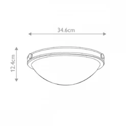 Elstead Lighting Collier 2-Light Small Deckenleuchte 2-flammig Schwarzoxid 35cm