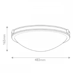 Elstead Lighting Collier 3-Light Deckenleuchte 3-flammig Schwarzoxid 48cm