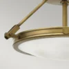 Elstead Lighting Collier 3-Light Large Semi-Flush Deckenleuchte Messing 42cm
