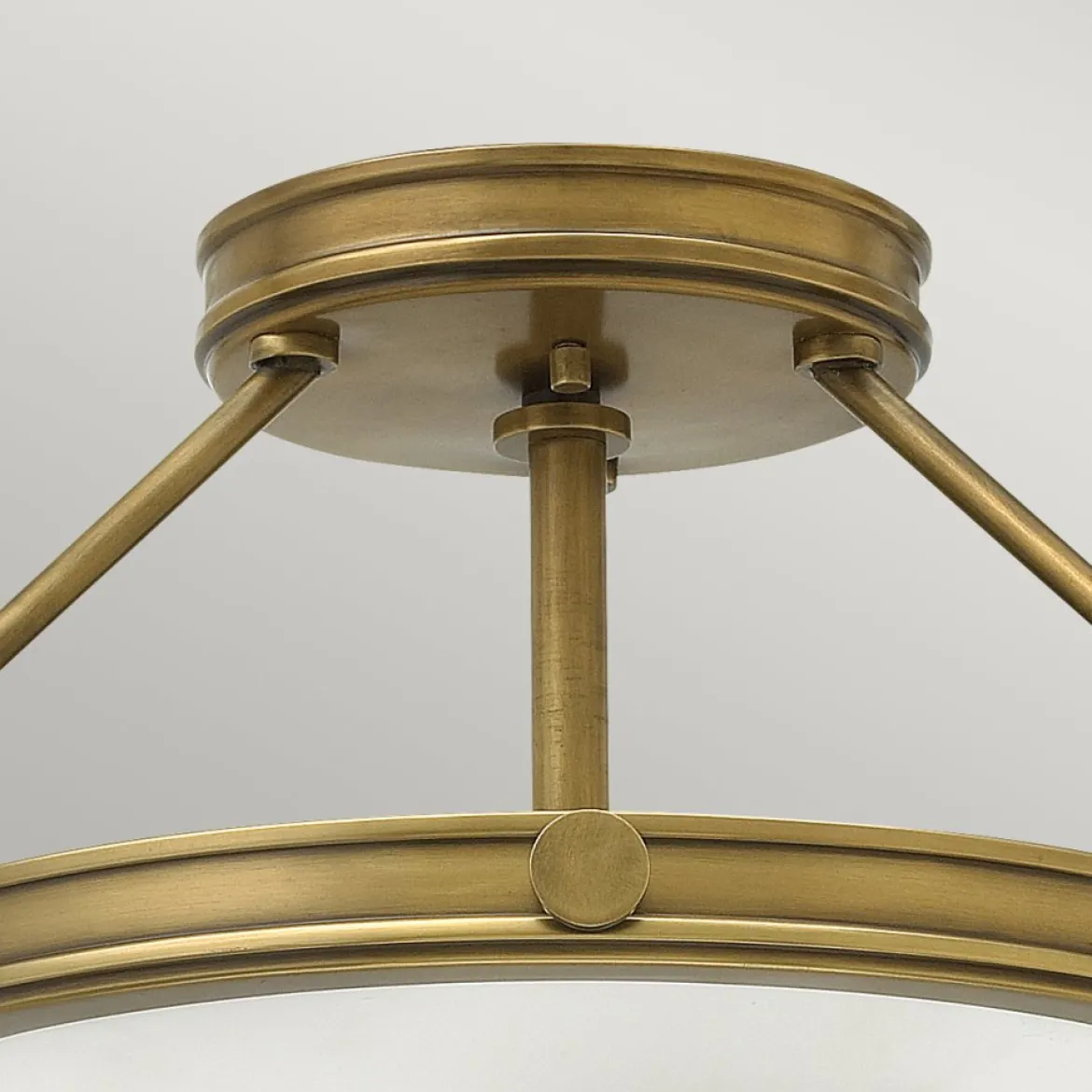 Elstead Lighting Collier 3-Light Large Semi-Flush Deckenleuchte Messing 42cm