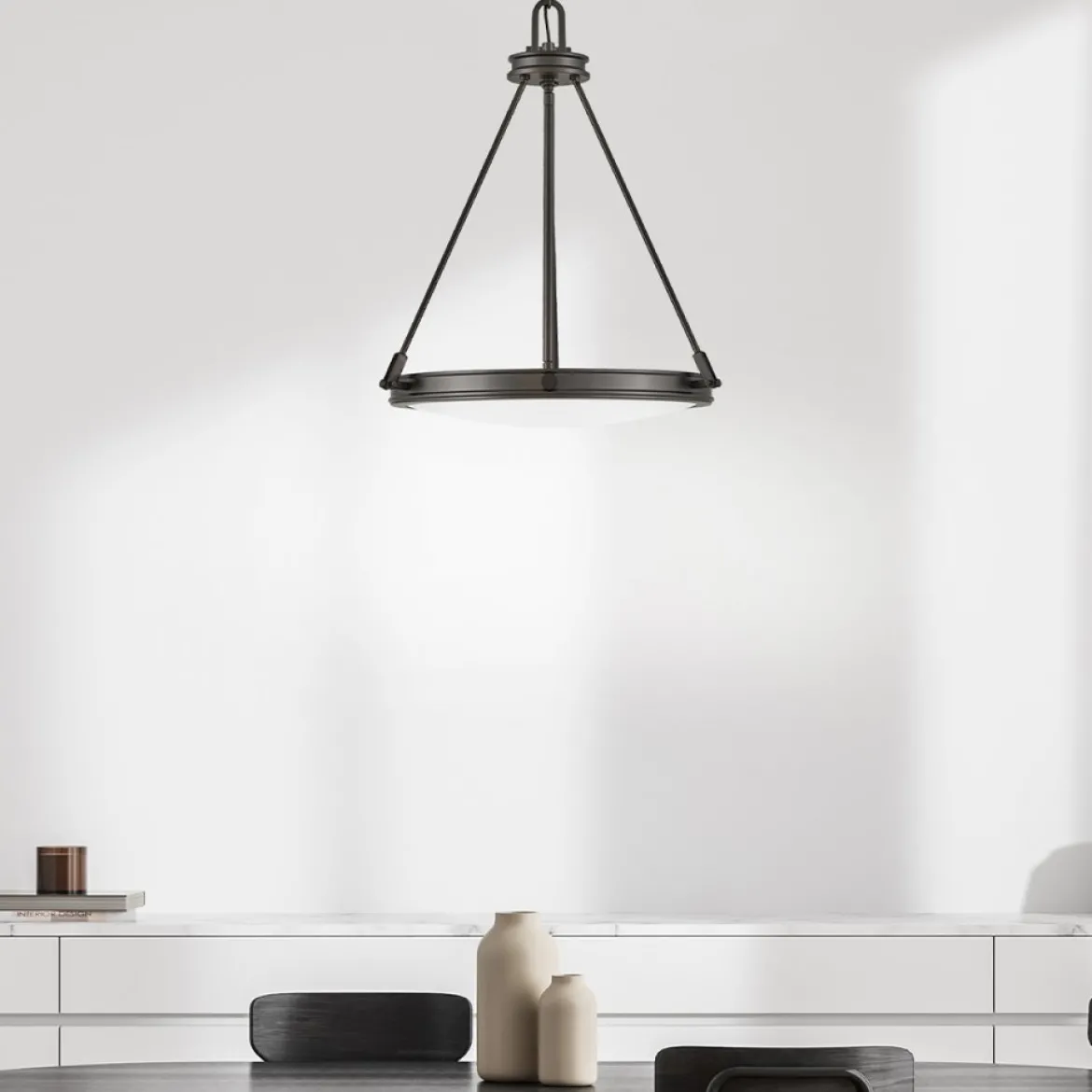 Elstead Lighting Collier 4-Light Pendelleuchte 4-flammig Schwarzoxid E14