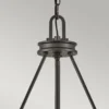Elstead Lighting Collier 5-Light Kronleuchter 5-flammig Schwarzoxig Saatglas