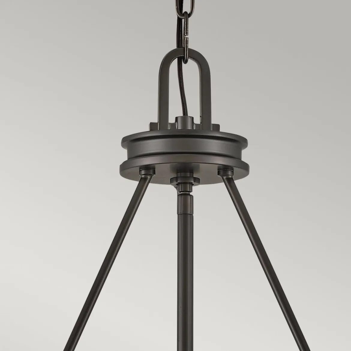 Elstead Lighting Collier 5-Light Kronleuchter 5-flammig Schwarzoxig Saatglas