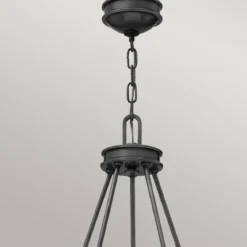 Elstead Lighting Collier 5-Light Kronleuchter 5-flammig Schwarzoxig Saatglas