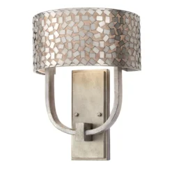 Elstead Lighting Confetti 2-Light Wandleuchte aluminiumfarben 2-flammig E27