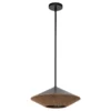 Elstead Lighting Daphne Pendelleuchte 1-flammig Mattschwarz Natur