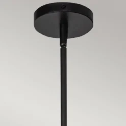 Elstead Lighting Daphne Pendelleuchte klein 1-flammig Mattschwarz Natur