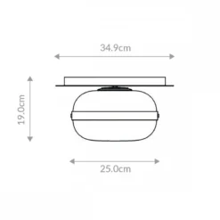 Elstead Lighting Deckenleuchte Nottingham 25cm Antikmessing Bernstein